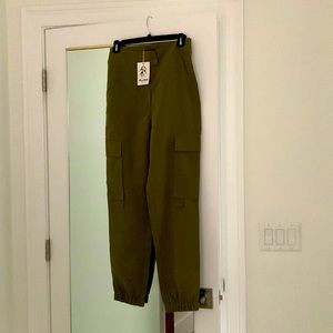 Olive Green Cargo Joggers